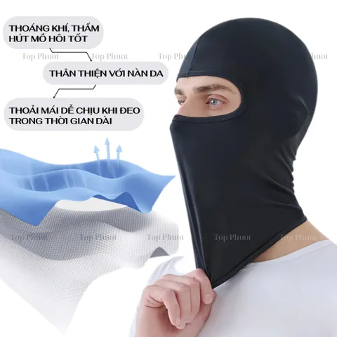 Combo 5 Cái Khăn Trùm Đầu Ninja Fullface Kiêm Khẩu Trang Chống Nắng Chống Bụi Thông Thoáng