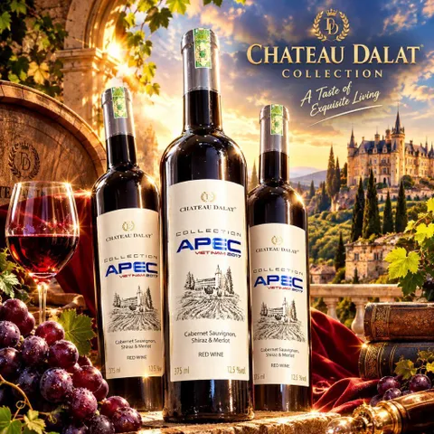 Vang Đỏ Apec Cabernet Sauvignon ( Shiraz & Merlot) Red Wine 12đ.ộ  Chai 375ml - Vang Đà Lạt Ladofoods