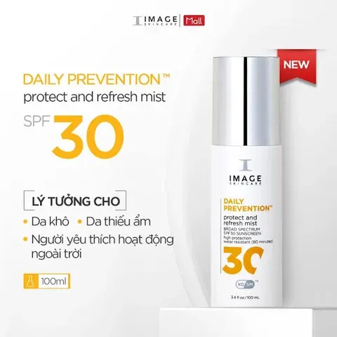 (Chính gốc) Xịt Chống Nắng Image Skincare Daily Prevention COVID-19 Refresh Mist SPF 30 - Bảo Vệ Da Hiệu Quả, Dưỡng Ẩm Nhanh Chóng