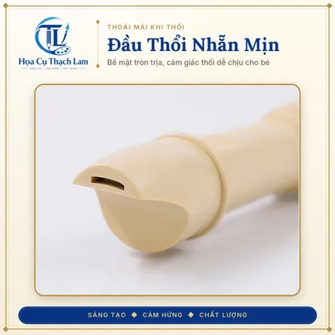 Sáo Dọc Soprano DHS 8 Lỗ Cho Bé Màu Kem Tháo Rời 3 Đoạn Kèm Túi Vải Que Lau Sách Hướng Dẫn