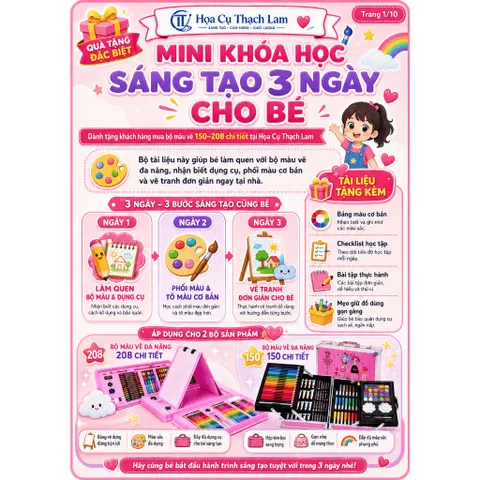 [Qùa tặng không bán] Khóa học nhà họa cụ thạch lam giúp bé hiểu hơn về mỹ thuật