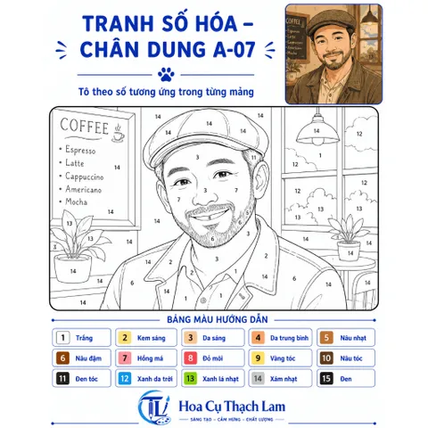 BỘ 10 TRANH SỐ HÓA CHÂN DUNG CÁ NHÂN – TÔ THEO SỐ, DỄ TÔ, DỄ HOÀN THÀNH