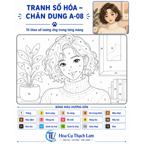 BỘ 10 TRANH SỐ HÓA CHÂN DUNG CÁ NHÂN – TÔ THEO SỐ, DỄ TÔ, DỄ HOÀN THÀNH