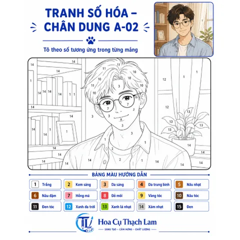 BỘ 10 TRANH SỐ HÓA CHÂN DUNG CÁ NHÂN – TÔ THEO SỐ, DỄ TÔ, DỄ HOÀN THÀNH