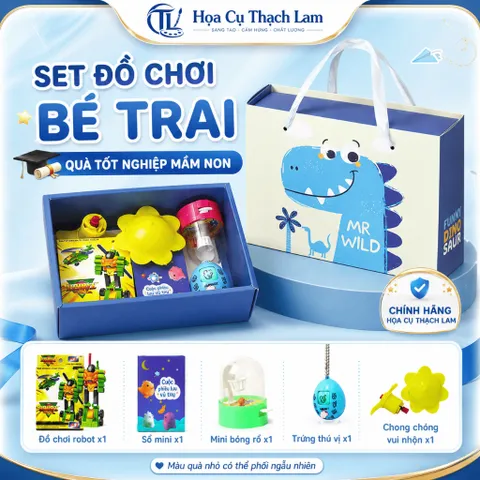 Bộ Quà Tặng Tốt Nghiệp Cho Bé Trai Bé Gái, Hộp Quà Đồ Chơi Văn Phòng Phẩm Dễ Thương