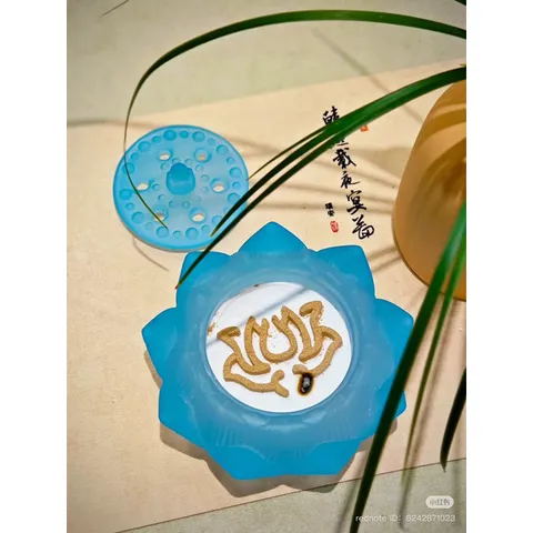 Combo Lư xông trầm lưu ly và hũ trầm Vân mây mini nén nguyên chất ko keo mùi thơm ngọt thư thái dễ chịu