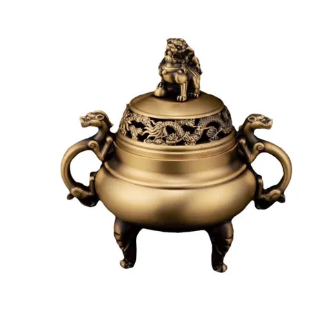 ĐỈNH XÔNG TRẦM BẰNG ĐỒNG MẪU MỚI SIZE TO  ( QUÀ TRI ÂN: Miếng trầm bỏ ví Tài Lộc)