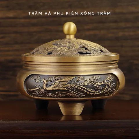 Bộ dụng cụ tạo khuôn đốt bột trầm bằng đồng và Lư đồng ( QUÀ : hộp bột dẫn nhiệt và 10g bột trầm kiến)