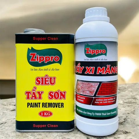COMBO Tẩy xi măng sàn gạch chai 1l và can tẩy sơn sàn gạch can 1kg