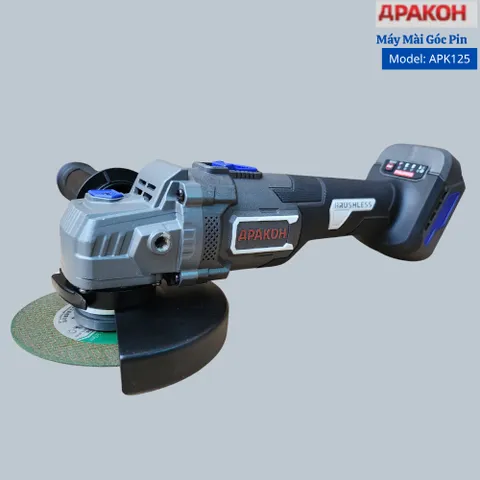 APAKOH Thân Máy Mài PIN APK 125  Brushless ADT 3Cấp Chỉnh Tốc 9800RPM  Lắp Đá 120mm