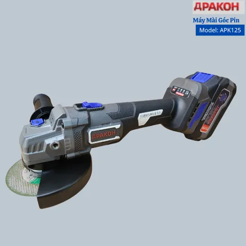 APAKOH Thân Máy Mài PIN APK 125  Brushless ADT 3Cấp Chỉnh Tốc 9800RPM  Lắp Đá 120mm