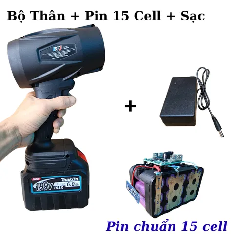 Máy thổi phản lực BFJ, Động cơ lõi đồng 12 cánh quạt, lực thổi max 850g. Bảo hành 3 tháng