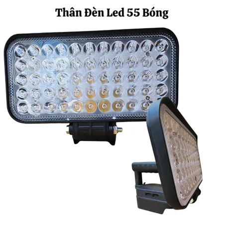 Đèn LED Siêu Sáng Sử Dụng Pin Chân Pin Phổ Thông 35,55 Bóng LED Với 2 Chế Độ Sáng, Có Cổng Sạc Điện Thoại USB  Siêu Sáng