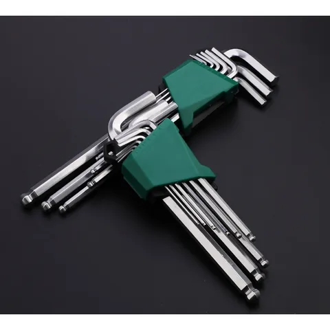 BỘ LỤC GIÁC ĐẦU BI 9 CHI TIẾT TUOSEN MÃ 10034, GIA CÔNG THÉP Chrome Vanadium CRV