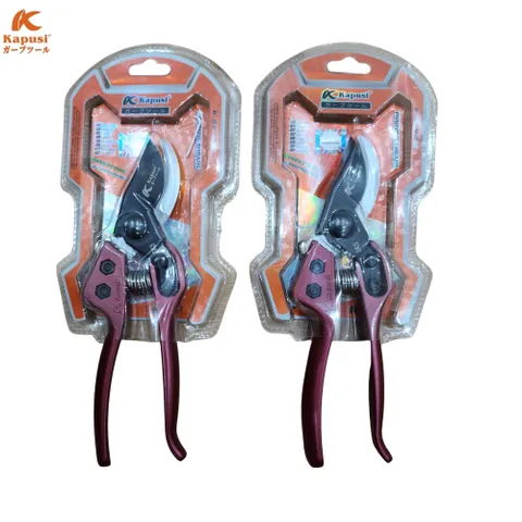 Kéo cắt cành trợ lực Nhật Kapusi K-8618 200mm, thép SK5, HRC 59