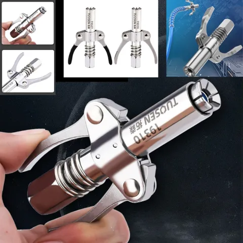 Đầu bơm mỡ bò 2 cánh 6 chấu , đảm bảo không phòi mỡ ở đầu bơm chắc chắn dễ thao tác