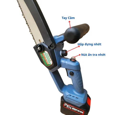 Máy Cưa Xích Pin 8 Inch Benzamax BZMC08, Động Cơ Không Chổi Thân, Sử Dụng Pin Chân Phổ Thông 4Cm M21