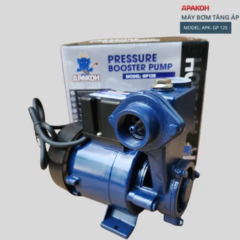 Máy Bơm Nước APAKOH GP125, Công suất 125W, Động Cơ Lõi Đồng, Bảo Hành 12 Tháng.