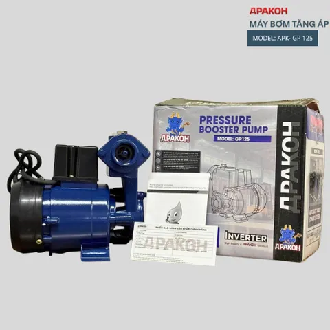 Máy Bơm Nước APAKOH GP125, Công suất 125W, Động Cơ Lõi Đồng, Bảo Hành 12 Tháng.