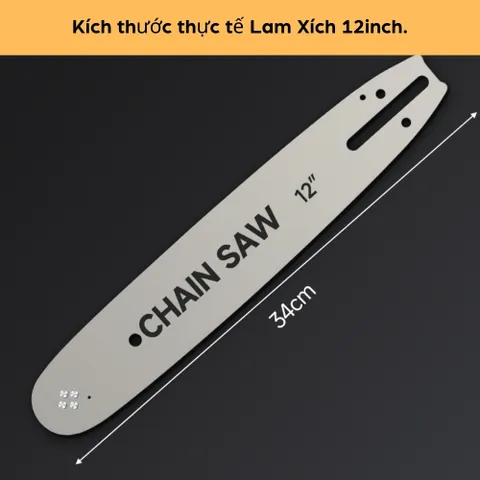 Dây Xích Cưa Và Lam Dẫn Hướng Lắp Cho Máy Cưa Xích 12inch Cưa Điện, Cưa Xăng