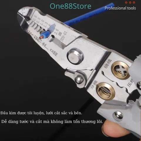 KÌM TUỐT DÂY ĐIỆN, KÌM CẮT DÂY ĐIỆN ĐA NĂNG 7IN1 CÓ LƯỠI DAO  HÀNG XUẤT NHẬT CAO CẤP