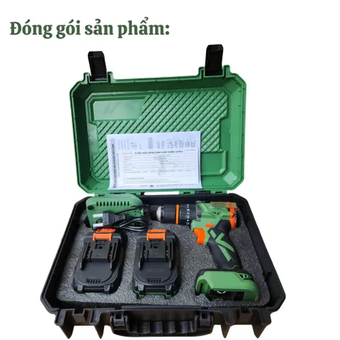 Bộ máy khoan 13mm BENZAMAX BZM-MAXX-D45,Lực siết 45N.M,Chân pin phổ thông,Bảo hành 6 tháng