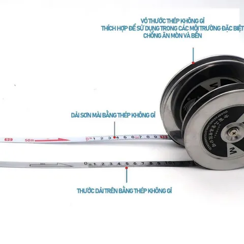 Thước Dây Bằng Thép Cacbon Không Gỉ, Thước Dây Cuộn Cao Cấp Không Gỉ