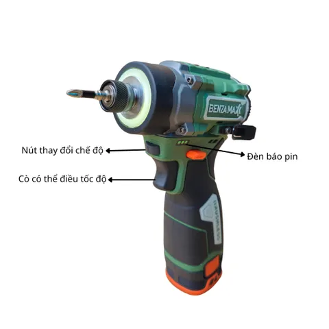 Máy Chuyên Vít Có Búa 1/4 BZM-1618 Brushless 150N.m 3400RPM 3800IPM 2Pin 16.8VDC