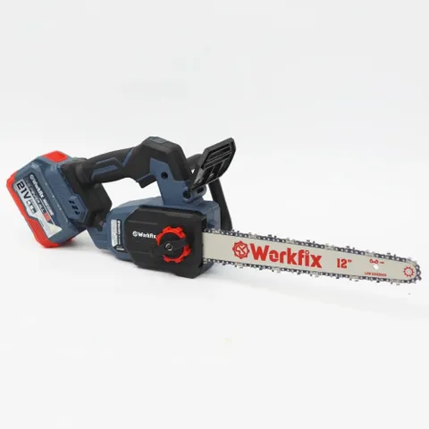 Máy cưa xích 12inch Workfix WF-CX12PRO,Tra nhớt tự động,Động cơ không chổi than,Chân phổ thông M21 4CM. Bảo hàng 1 năm
