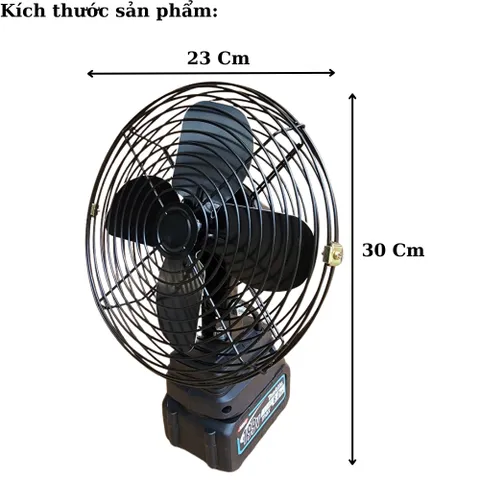 Quạt Tích Điện Lồng Sắt Cánh Sắt Sử Dụng Chân Pin Phổ Thông M21
