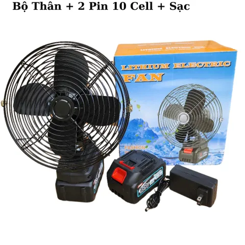 Quạt Tích Điện Lồng Sắt Cánh Sắt Sử Dụng Chân Pin Phổ Thông M21