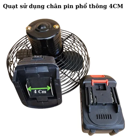 Quạt Tích Điện Lồng Sắt Cánh Sắt Sử Dụng Chân Pin Phổ Thông M21