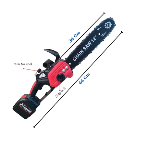 Máy Cưa Xích Dùng Pin 12inch  Động Cơ Không Chổi Than Sử  Dụng Chân Pin Phổ Thông M21. Bảo Hành 3 Tháng