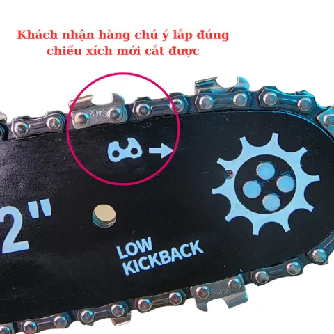 Máy Cưa Xích Dùng Pin 12inch  Động Cơ Không Chổi Than Sử  Dụng Chân Pin Phổ Thông M21. Bảo Hành 3 Tháng