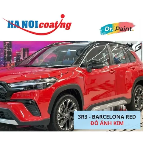 Sơn Xịt Xóa Vết Xước cho xe TOYOTA COROLLA CROSS Màu ĐỎ ÁNH KIM code 3R3 - BARCELONA RED chính hãng DR.PAINT