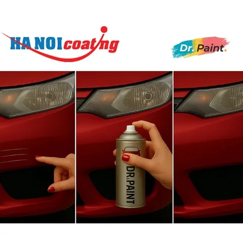Sơn Xịt Xóa Vết Xước cho xe TOYOTA COROLLA CROSS Màu ĐỎ ÁNH KIM code 3R3 - BARCELONA RED chính hãng DR.PAINT
