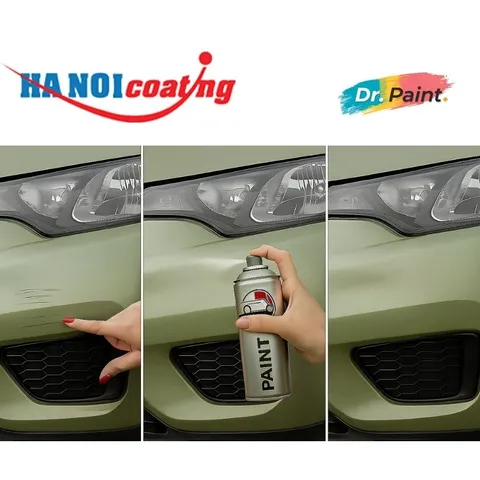 Bình sơn Xịt Xóa Vết Xước cho xe Ô tô VINFAST VF5 PLUS màu Xanh Lá Nhạt mã màu C4E - URBAN MINT chính hãng DR.PAINT