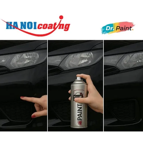 [TẶNG NHÁM] Bình sơn Xịt Xóa Vết Xước Xe Ô tô NISSAN SUNNY màu ĐEN ÁNH KIM mã màu G42 - BLACK chính hãng DR.PAINT