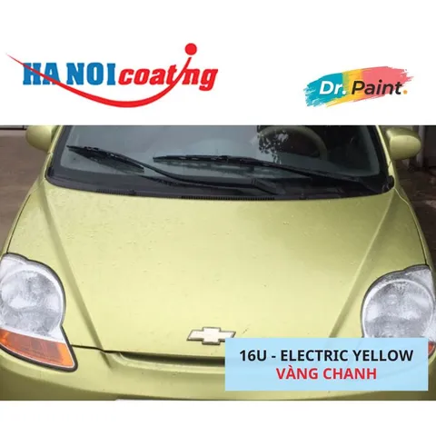 [TẶNG NHÁM] Bình sơn Xịt Xóa Vết Xước Xe Ô tô CHEVROLET SPARK Màu VÀNG CHANH code 16U - ELECTRIC YELLOW | DR.PAINT