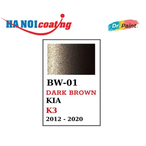 Bình sơn Xịt Xóa Vết Xước Xe Ô tô KIA K3 Màu NÂU BÓNG ĐÊM Code BW-01 - DARK BROWN chính hãng DR.PAINT