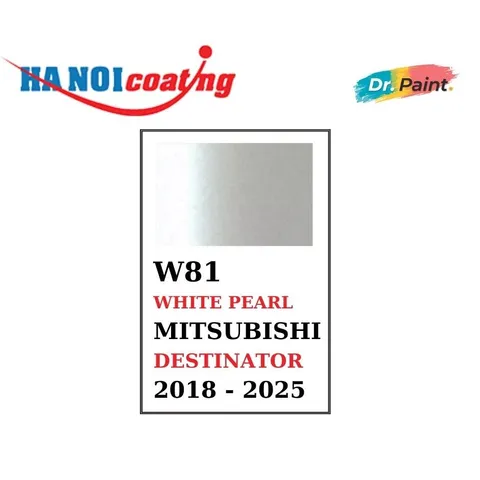 Bình Xịt Xóa Vết Xước Xe MITSUBISHI DESTINATOR Màu TRẮNG NGỌC TRAI code W81 - WHITE PEARL chính hãng DR.PAINT