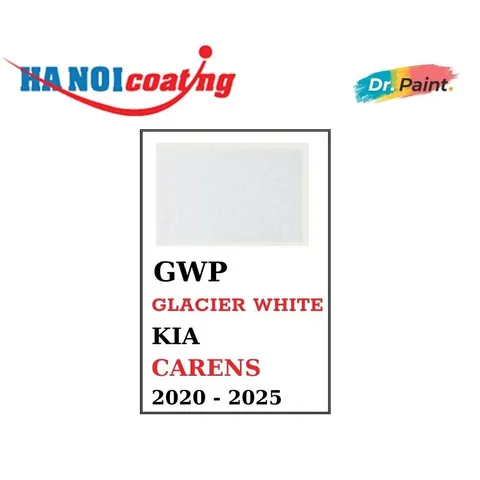 [TẶNG NHÁM] COMBO 2 Bình Xịt Xóa Vết Xước Xe KIA CARENS Màu TRẮNG NGỌC TRAI code GWP - GLACIER WHITE chính hãng DR.PAINT