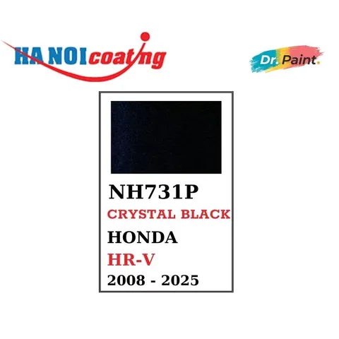 [TẶNG NHÁM] Sơn Xịt Xóa Vết Xước cho xe HONDA HR-V màu ĐEN ÁNH KIM mã màu NH731P - CRYSTAL BLACK chính hãng DR.PAINT
