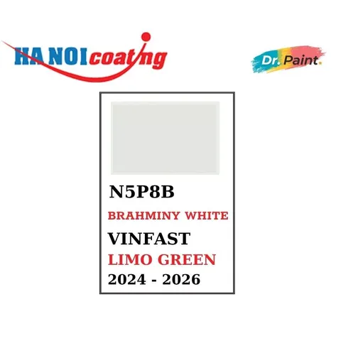 Bình sơn Xịt Xóa Vết Xước xe Ô tô VINFAST LIMO GREEN màu Trắng Sứ mã màu N5P8B - BRAHMINY WHITE chính hãng DR.PAINT