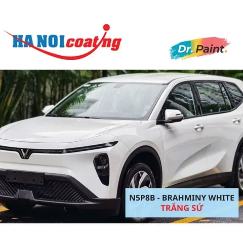 Bình sơn Xịt Xóa Vết Xước xe Ô tô VINFAST LIMO GREEN màu Trắng Sứ mã màu N5P8B - BRAHMINY WHITE chính hãng DR.PAINT