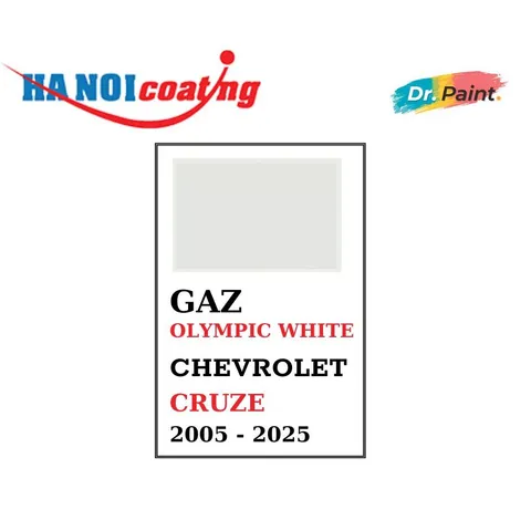 [TẶNG NHÁM] Bình sơn Xịt Xóa Vết Xước Xe Ô tô CHEVROLET CRUZE Màu TRẮNG SỨ code GAZ - OLYMPIC WHITE chính hãng DR.PAINT
