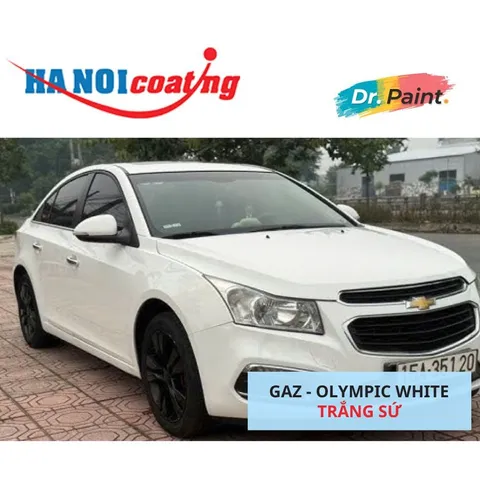 [TẶNG NHÁM] Bình sơn Xịt Xóa Vết Xước Xe Ô tô CHEVROLET CRUZE Màu TRẮNG SỨ code GAZ - OLYMPIC WHITE chính hãng DR.PAINT