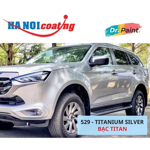 [TẶNG NHÁM] Bình sơn Xịt Xóa Vết Xước xe Ô tô ISUZU MU-X Màu BẠC TITAN code 529 - TITANIUM SILVER chính hãng DR.PAINT
