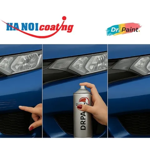 [ Tặng Nhám] Sơn Xịt Xóa Vết Xước Xe Ô tô VINFAST VF5 màu XANH LAM mã màu BLE - VINFAST BLUE chính hãng DR.PAINT