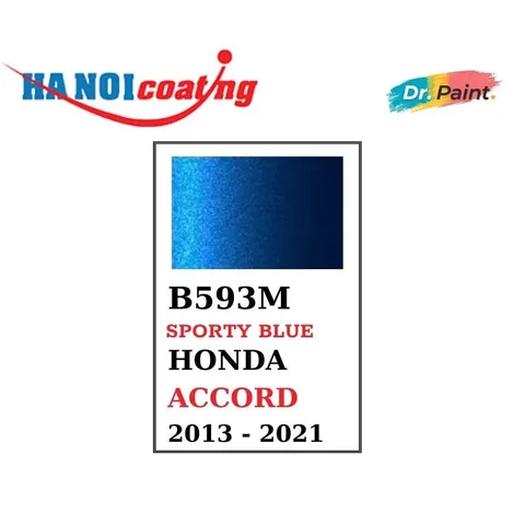 [TẶNG NHÁM] Sơn Xịt Xóa Vết Xước cho xe HONDA ACCORD màu XANH DƯƠNG mã màu B593M - SPORTY BLUE chính hãng DR.PAINT